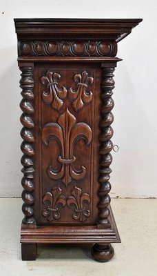 Small Antique Gothic Walnut Cabinet, 1900s-RVK-696364