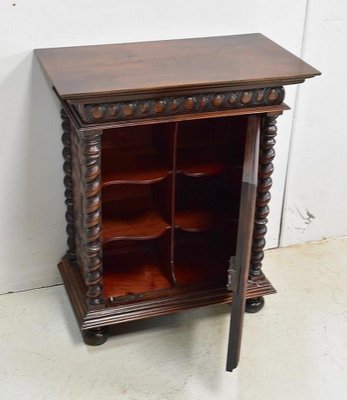 Small Antique Gothic Walnut Cabinet, 1900s-RVK-696364