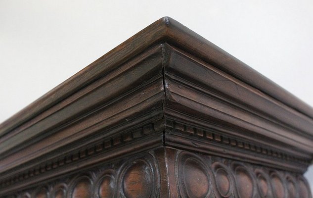 Small Antique Gothic Walnut Cabinet, 1900s-RVK-696364