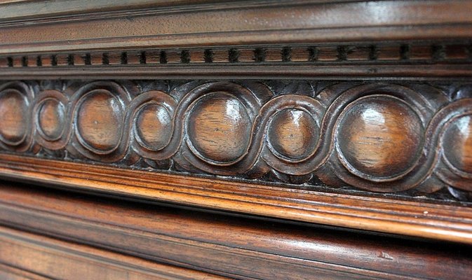 Small Antique Gothic Walnut Cabinet, 1900s-RVK-696364