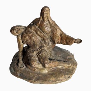 Small Antique Italian Bronze La Pietà Sculpture by Stefano Landi-NJV-582441