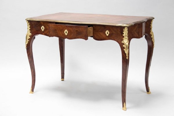 Small Antique Louis XV Kingwood Marquetry Desk-CEJ-488269