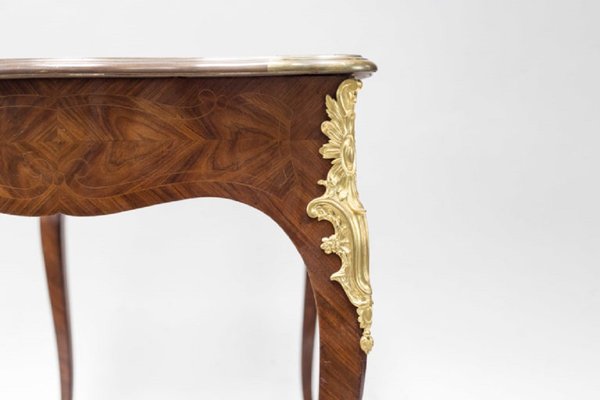 Small Antique Louis XV Kingwood Marquetry Desk-CEJ-488269