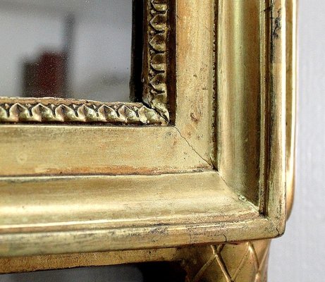 Small Antique Louis XVI Style Gilded Wood Mirror-RVK-778705