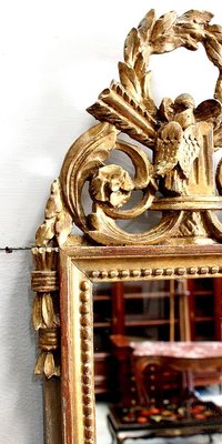 Small Antique Louis XVI Style Giltwood Mirror-RVK-728051