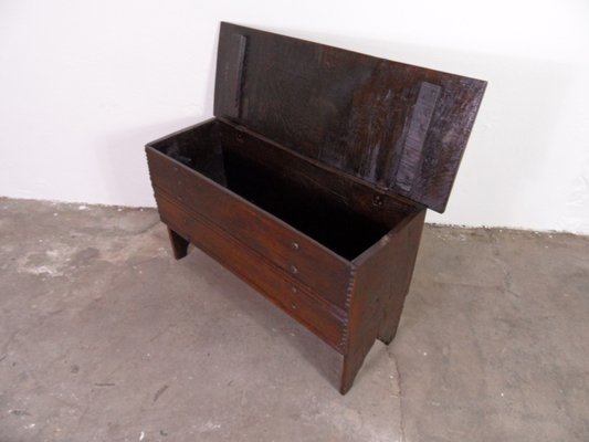 Small Antique Oak Chest-PNJ-1744236