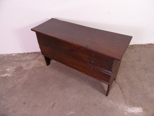 Small Antique Oak Chest-PNJ-1744236