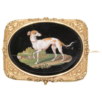 Small Antique Plate with Greyhound-ZCI-751843