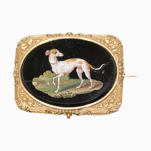 Small Antique Plate with Greyhound-ZCI-751843