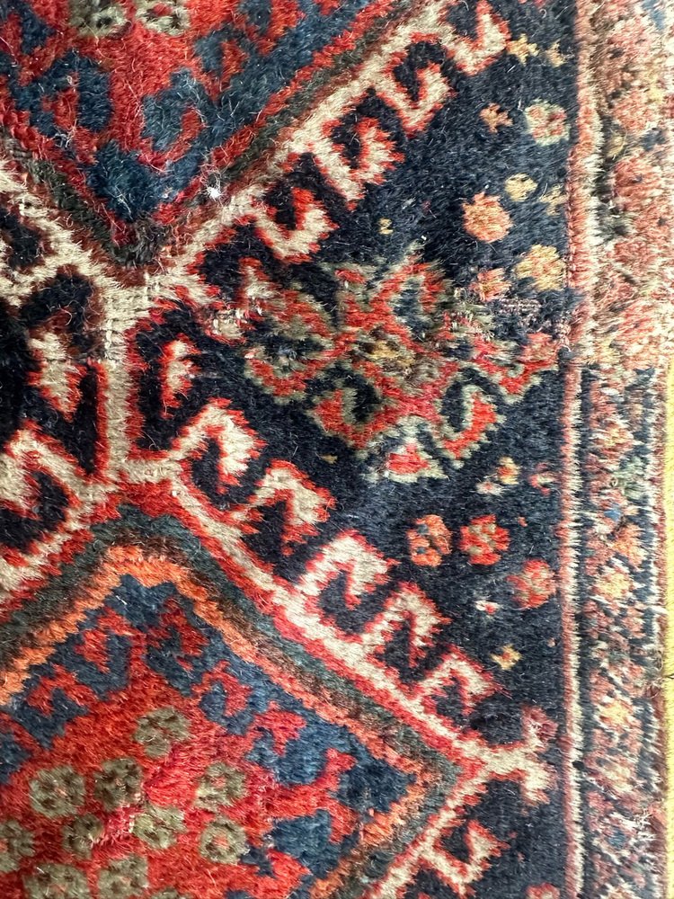 Small Antique Qashqai Fragment Rug, 1890s