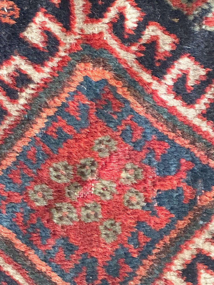 Small Antique Qashqai Fragment Rug, 1890s