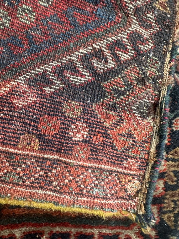 Small Antique Qashqai Fragment Rug, 1890s