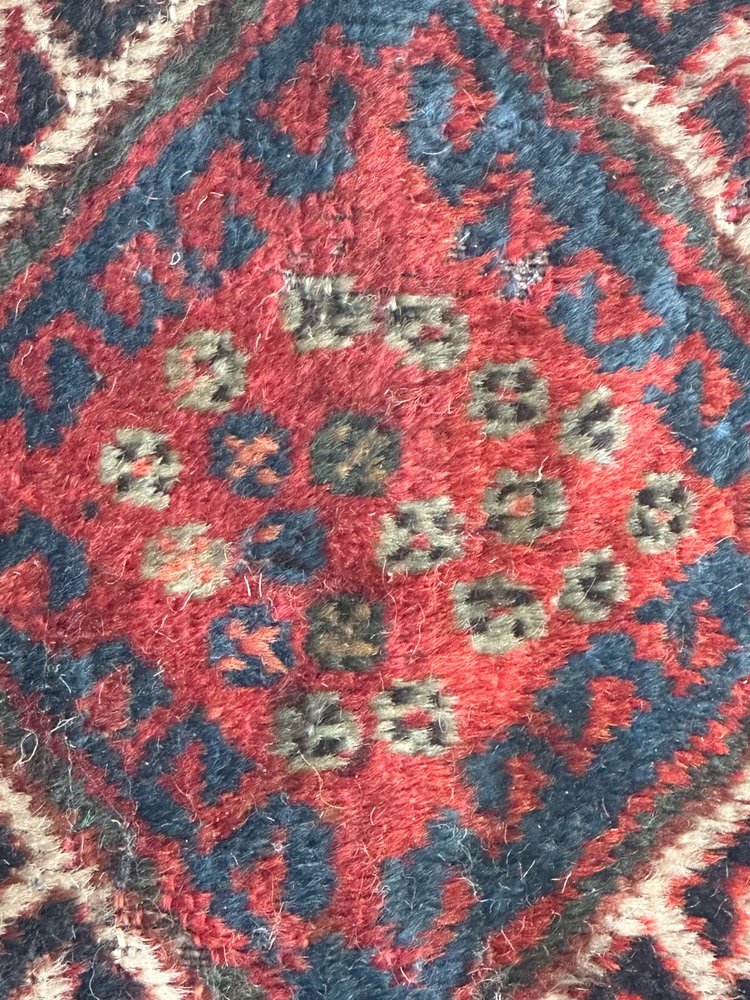 Small Antique Qashqai Fragment Rug, 1890s