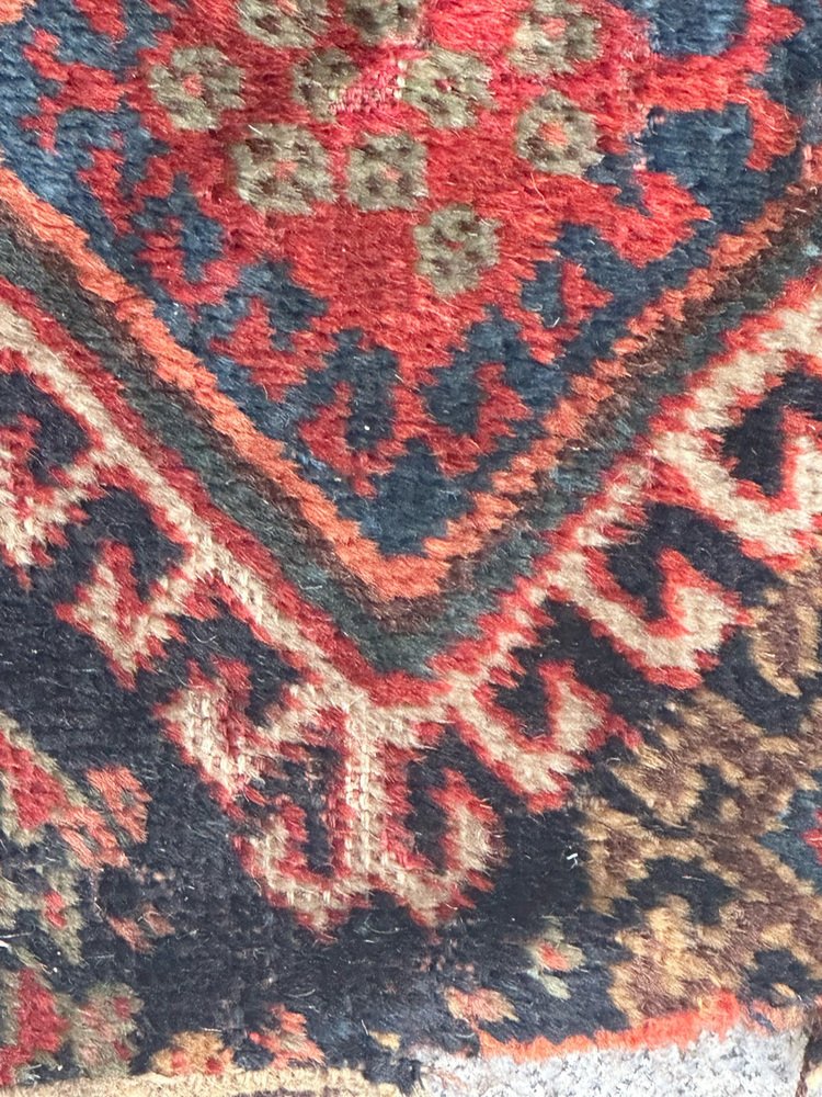 Small Antique Qashqai Fragment Rug, 1890s