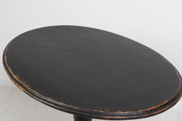 Small Antique Swedish Black Table with Tilt Top-MJF-1324628