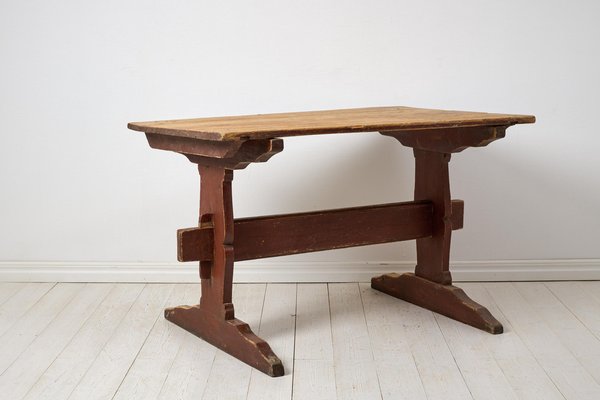 Small Antique Swedish Pine Dining Table-MJF-1821555