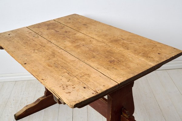 Small Antique Swedish Pine Dining Table-MJF-1821555