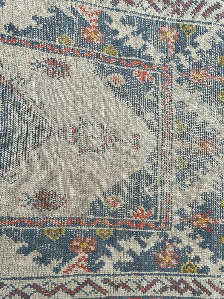 Small Antique Turkish Oushak Rug, 1890s