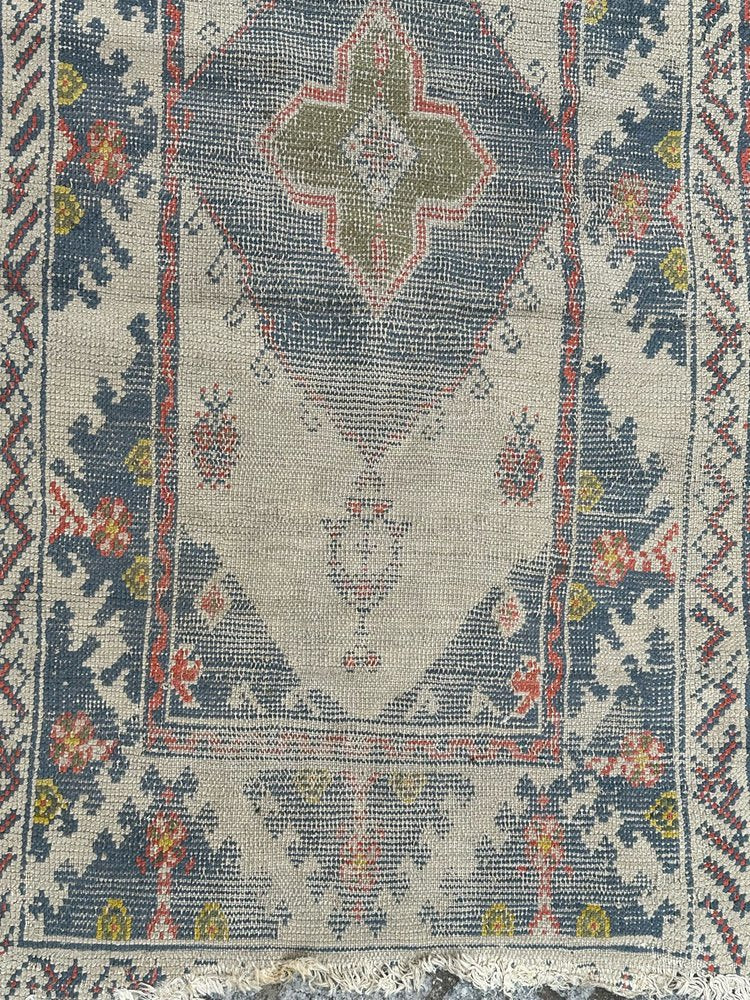 Small Antique Turkish Oushak Rug, 1890s