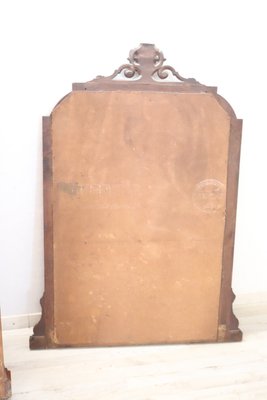 Small Antique Walnut Cabinet with Mirror, 1880s-DCO-988564