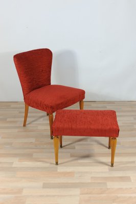 Small Armchair with Footrest, 1960s, Set of 2-GAP-1785501