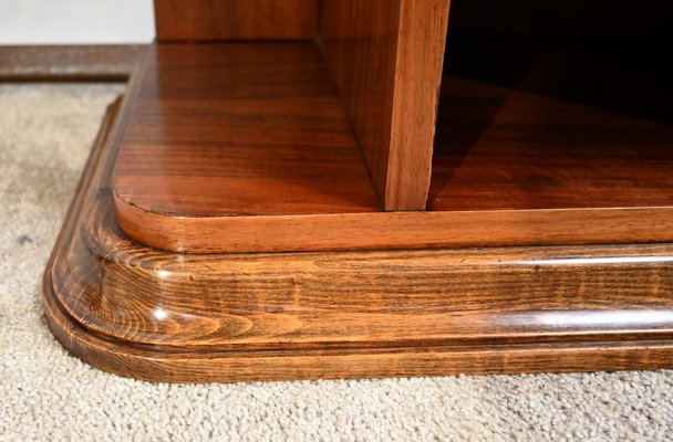 Small Art Deco Bedside Table in Walnut, 1920s-RVK-1726208