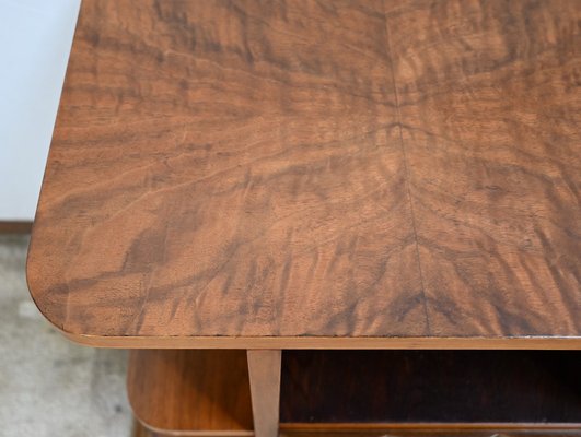 Small Art Deco Bedside Table in Walnut, 1920s-RVK-1726208