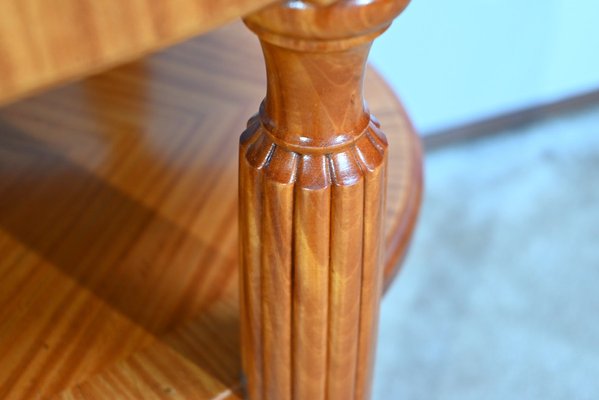 Small Art Deco Light Mahogany Table, 1930s-RVK-1751723