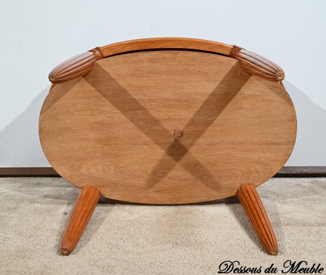 Small Art Deco Light Mahogany Table, 1930s-RVK-1751723