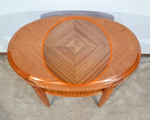 Small Art Deco Light Mahogany Table, 1930s-RVK-1751723