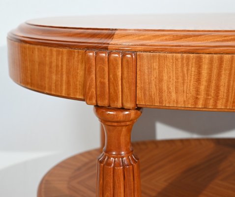 Small Art Deco Light Mahogany Table, 1930s-RVK-1751723