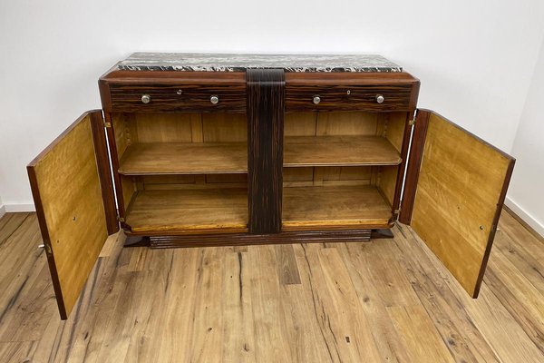 Small Art Deco Macassar and Mahogany Sideboard-VMP-1166894