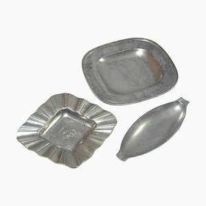 Small Art Deco Pewter Dishes by Just Andersen, 1930s, Set of 3-GIW-573295