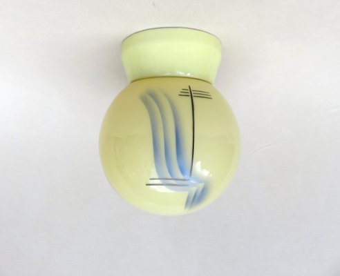 Small Art Deco Porcelain Ceiling Light-EY-1000593