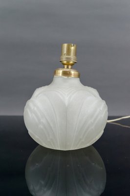 Small Art Deco Pressed-Molded Glass Lamp, 1920s-XNH-1804466