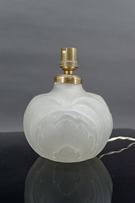 Small Art Deco Pressed-Molded Glass Lamp, 1920s-XNH-1804466