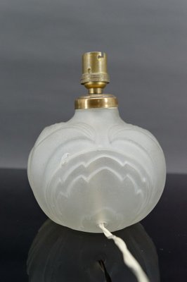 Small Art Deco Pressed-Molded Glass Lamp, 1920s-XNH-1804466