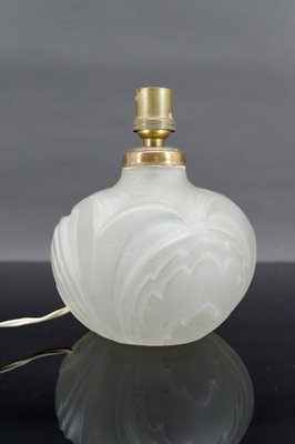 Small Art Deco Pressed-Molded Glass Lamp, 1920s-XNH-1804466