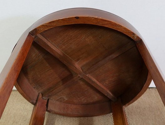 Small Art Deco Solid Teak Gueridon Table, 1920s-RVK-1123141