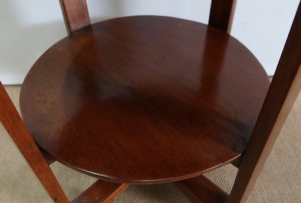 Small Art Deco Solid Teak Gueridon Table, 1920s-RVK-1123141