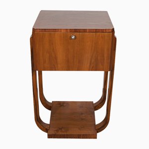 Small Art Deco Table in Walnu, 1930s-RVK-1705671