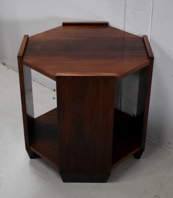 Small Art Deco Wooden Pedestal, 1920s-RVK-738683