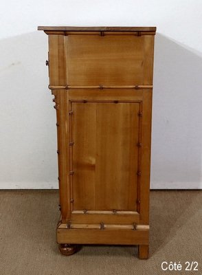 Small Art Nouveau Bamboo Style Cupboard in Solid Cherry, 1900s-RVK-1298306