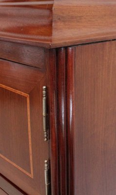 Small Art Nouveau Cabinet in Mahogany and Precious Wood, Early 20th Century-RVK-940947