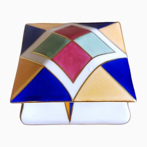 Small Art Nouveau German Porcelain Multicolor Box from Galluba & Hofmann-QRS-1104413