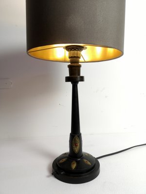 Small Art Nouveau Table Lamp With Brass and Enamel Accents, 1920s-UWE-1180528