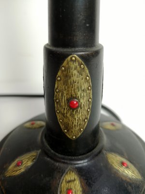 Small Art Nouveau Table Lamp With Brass and Enamel Accents, 1920s-UWE-1180528