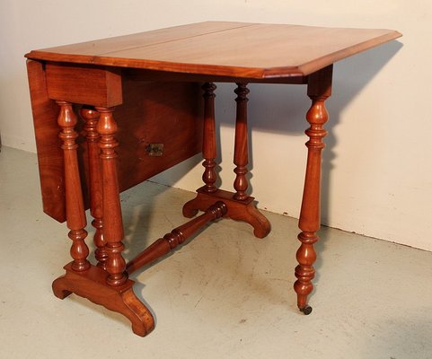 Small Auxiliary Table with Mahogany Shutters, 19th Century-RVK-1422939