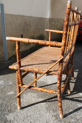 Small Bamboo Sofa with Brass, Italy, 1950s-EH-1094614