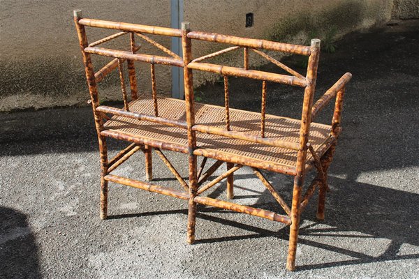 Small Bamboo Sofa with Brass, Italy, 1950s-EH-1094614